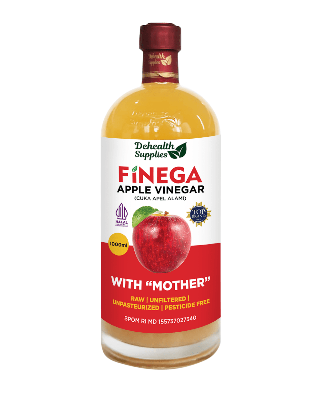 Finega Apple Cider Vinegar 1 Liter (Botol Plastik)