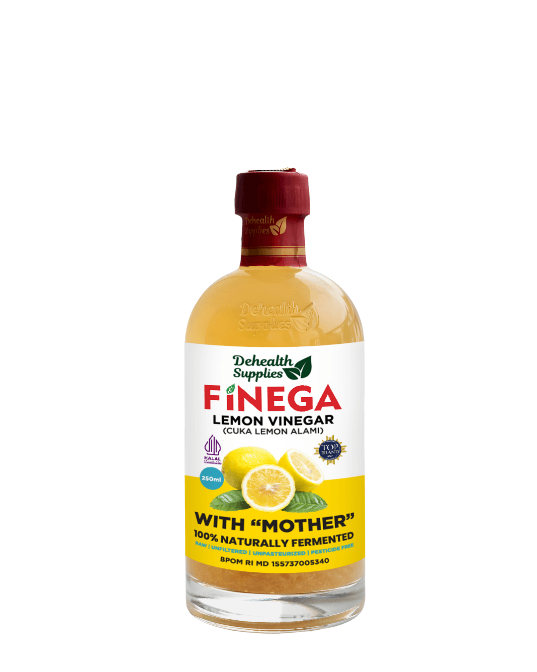 Finega Lemon Vinegar 250 ml (Botol Plastik)