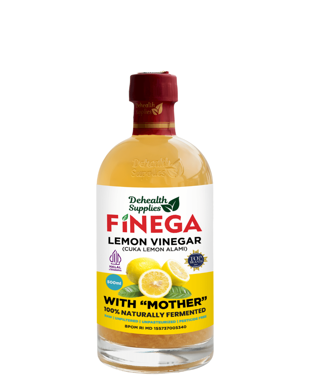 Finega Lemon Vinegar 500 ml (Botol Plastik)